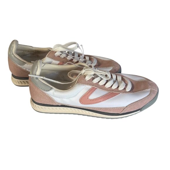 Tretorn pink and white leather sneakers size 7m - Picture 2 of 10